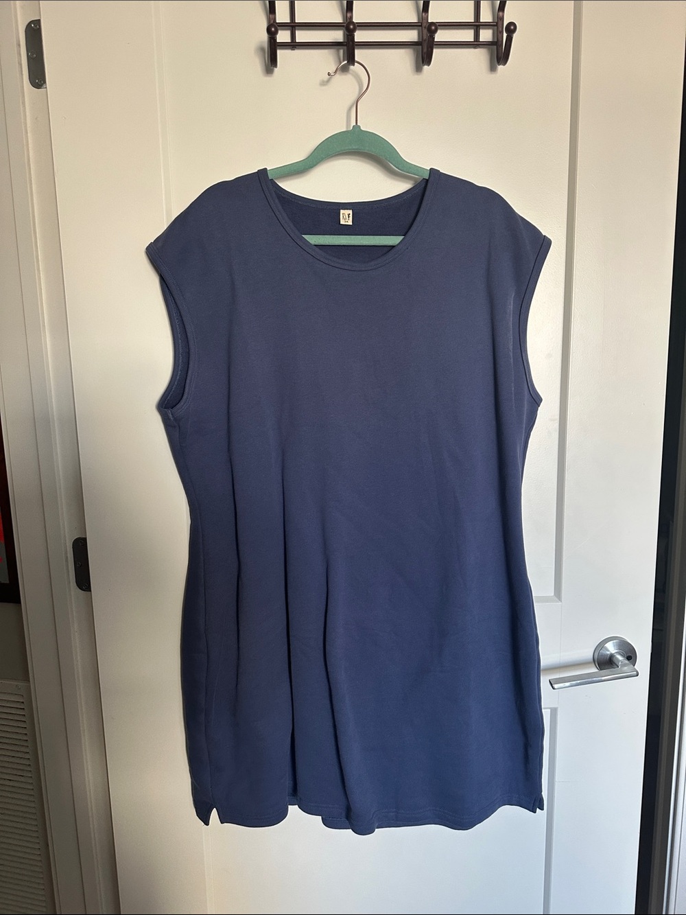 Fashion Brand Company 3x Blue Cap Sleeve Sweatshirt Dress